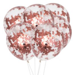 Executie beetje Derbevilletest Confetti ballonnen roségoud (6st) House of Gia | Partydeco.nl