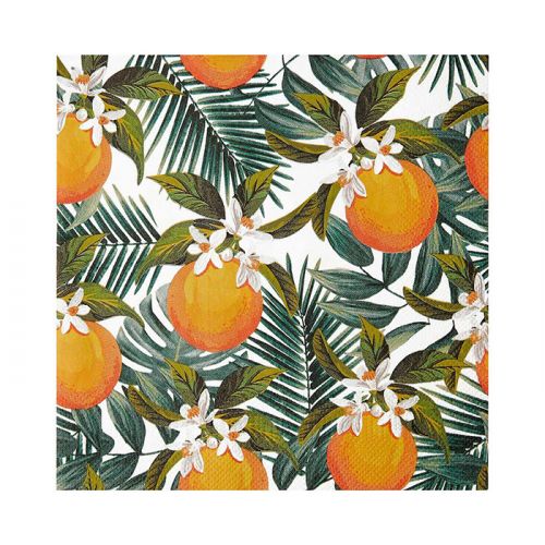 Servetten palm orange Tropical (20st) Talking Tables