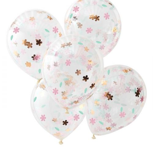 Confetti ballonnen Ditsy Floral (5 st) Ginger Ray