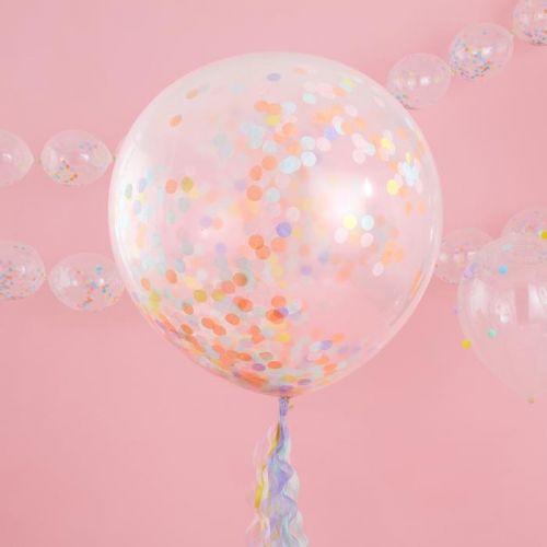 Mega confetti ballonnen Pastel Party (3 st) Ginger Ray