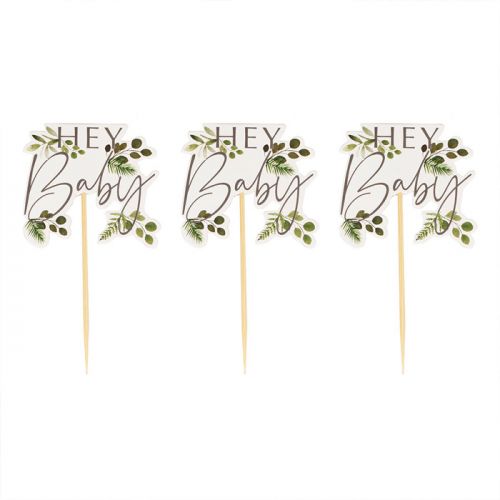 Cupcake toppers Botanical Baby (12st) Ginger Ray