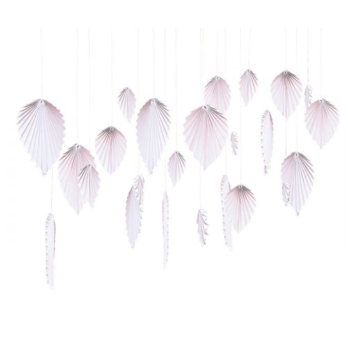 Backdrop Palm Leaf Fans blush A Touch of Pampas Ginger Ray
