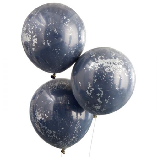 Ballonnen zilver-blauw Mix it Up Blue Ginger Ray