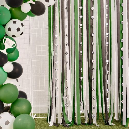 Backdrop streamers voetbal feest Ginger Ray