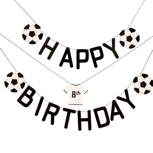 Slinger customise Happy Birthday voetbal Ginger Ray