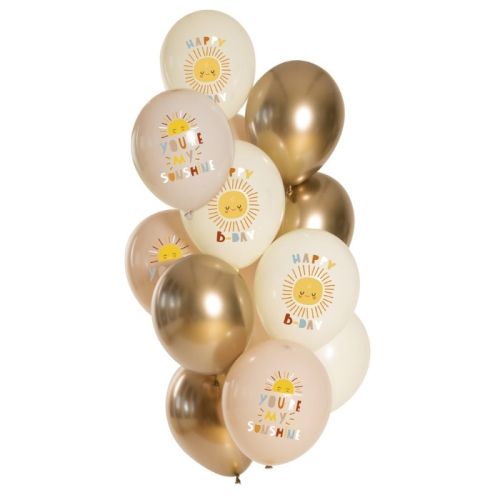 Ballonnenmix Happy Birthday sunshine (12st)