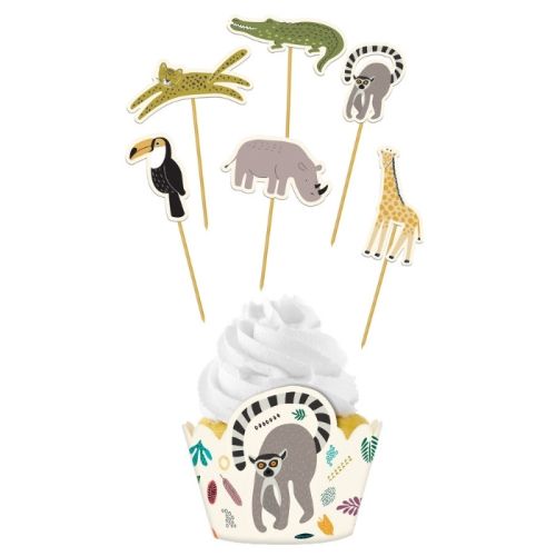 Cupcake decoratieset Zoo Party