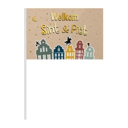 Zwaaivlaggetje Welkom Sint & Piet