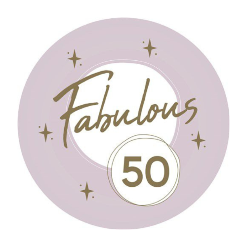 Bordjes Fabulous 50 roze (8st)