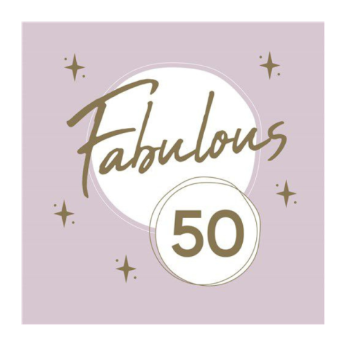 Servetten Fabulous 50 roze (20st)