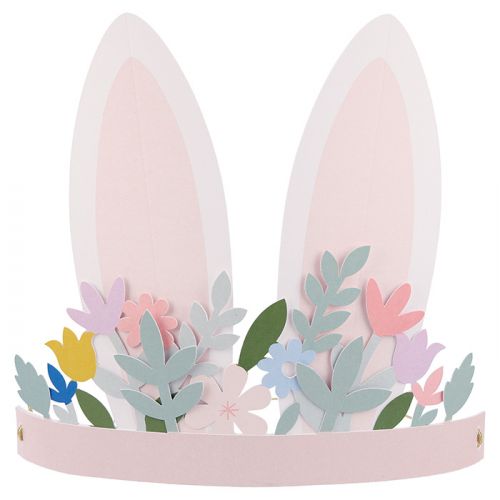 Hoofdbanden konijnenoren Floral Bunny (8st) Meri Meri