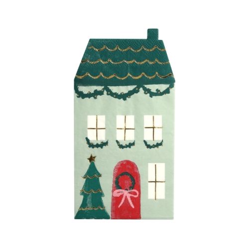 Servetten Christmas House (16st) Meri Meri