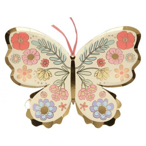 Bordjes Floral Butterfly (8st) Meri Meri