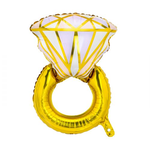 Folieballon ring goud/pastel 95cm