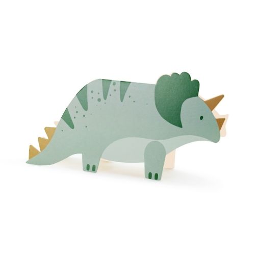 Uitnodigingen kinderfeest triceratops Dinosaurs (6st)
