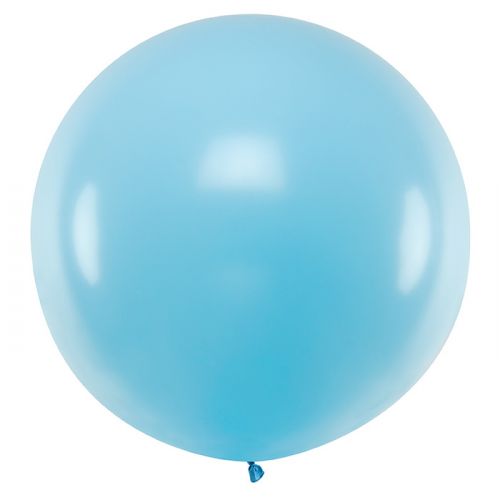 Pastel ballon blauw (1m)