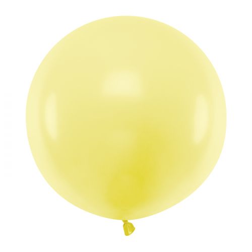Pastel ballon geel (60cm)