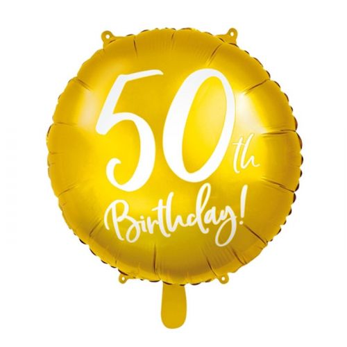 Folieballon 50th Birthday goud (45cm) product