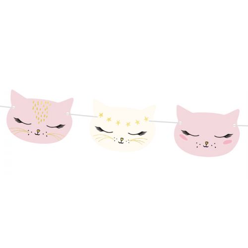 Slinger Katten roze-wit Cat Collection