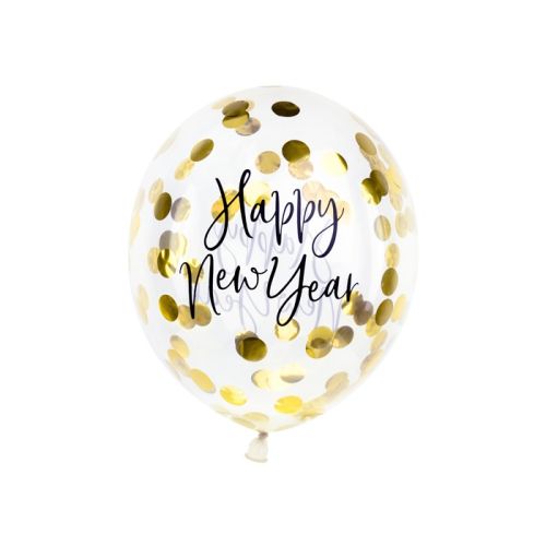 Ballonnen Happy New Year goud (3st)