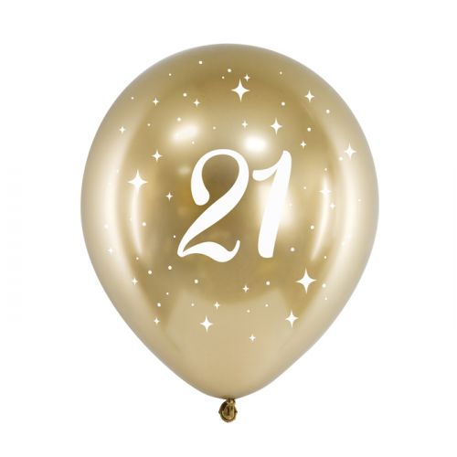 Ballonnen 21 jaar goud (6st)
