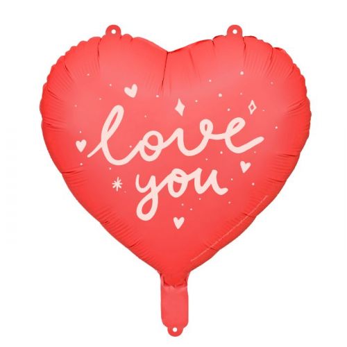 Folieballon hart rood Love You (35cm)