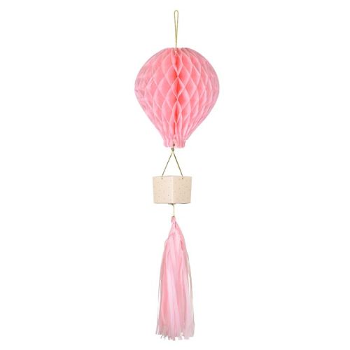 Honeycomb luchtballon roze