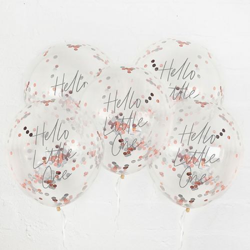 Confetti Ballonnen Hello Little One (5st) Hootyballoo
