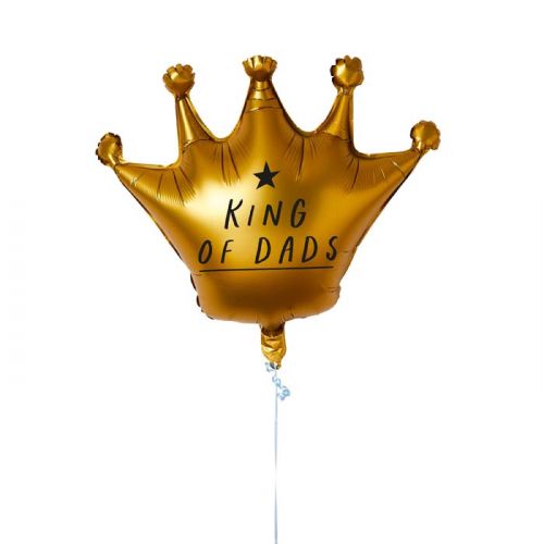 Folieballon kroon King of Dads 98cm Hootyballoo