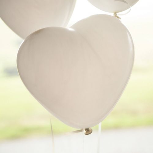 Hartballonnen (10st) Wit