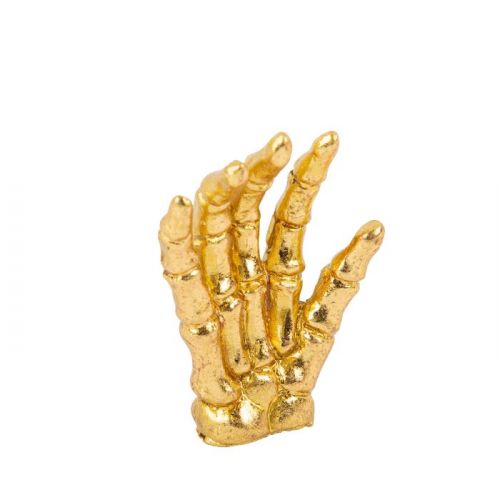 Tafeldecoratie skelet hand (st) goud