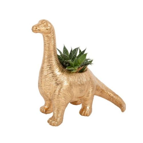 Plantenpotje Brachiosaurus goud Dinosaur Party