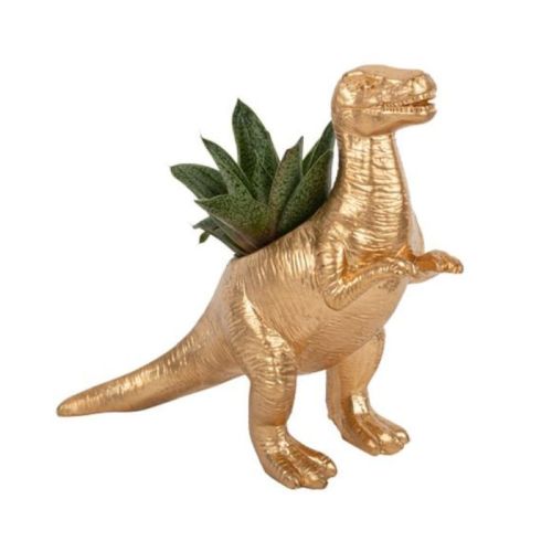 Plantenpotje Tyrannasaurus goud Dinosaur Party