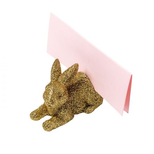 Plaatskaarthouders konijnen goud Spring Easter (2st)