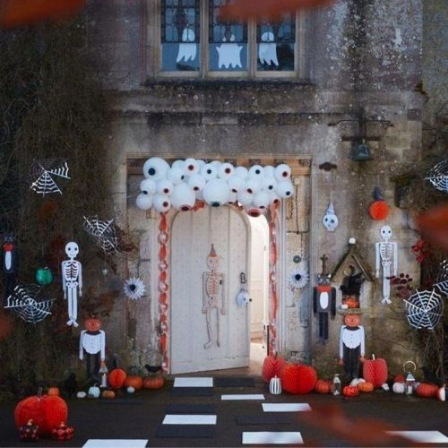 Hangdecoratie spinnenwebben Pastel Halloween (4st) Meri Meri