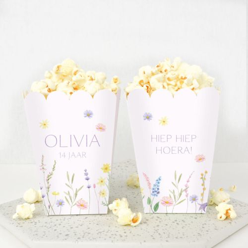 Popcornbakje bloemen