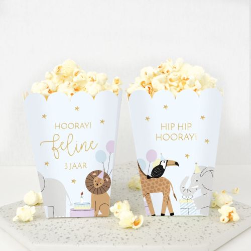 Popcornbakje met folie party animals