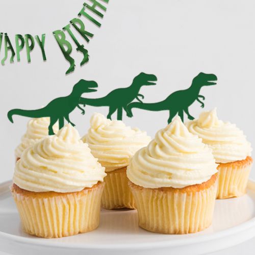 Cupcake prikkers (6st) dinosaurus roarsome