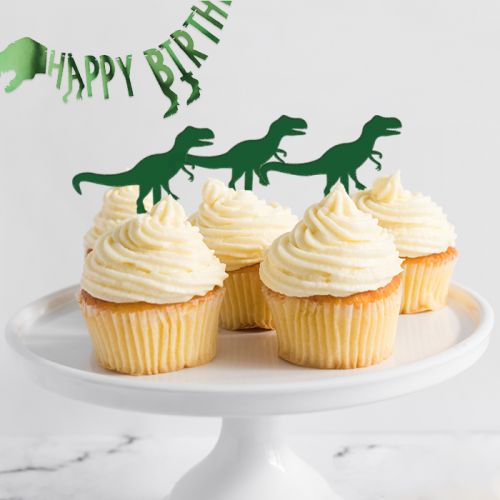 Cupcake prikkers (6st) dinosaurus roarsome