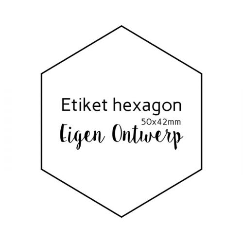 Etiket Hexagon eigen ontwerp