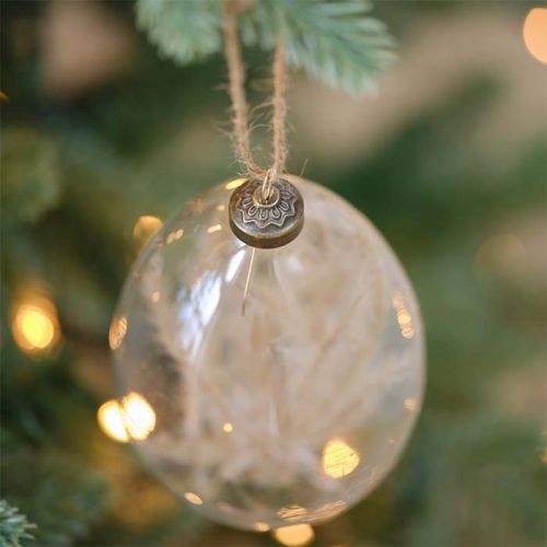 Glazen kersthanger pampas Nordic Noel (2st) Ginger Ray