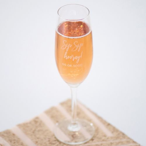 Champagneglas graveren met tekst