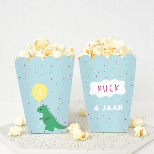 Popcornbakje vrolijk feestje