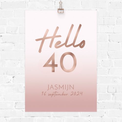 Verjaardag poster hello 40
