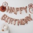 Ginger Ray folieballon happy birthday Pick & Mix roségoud
