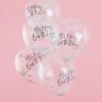 Confetti ballonnen Birthday Pastel Party (5 st) Ginger Ray