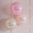 Ballonnen happy birthday Mix it Up Pink Ginger Ray