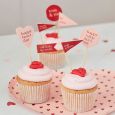 Cupcake prikkers Valentijn You and Me Ginger Ray