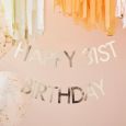 Slinger Happy Birthday Milestone goud Mix it Up Peach
