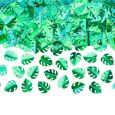 Tafelconfetti metallic blaadjes groen